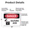 Signmission Sulfuric Acid Danger Sign, Plastic, 10in W x 7in L, 2PK OS-2PACK-DS-P-710-L-1585 - alternate 8